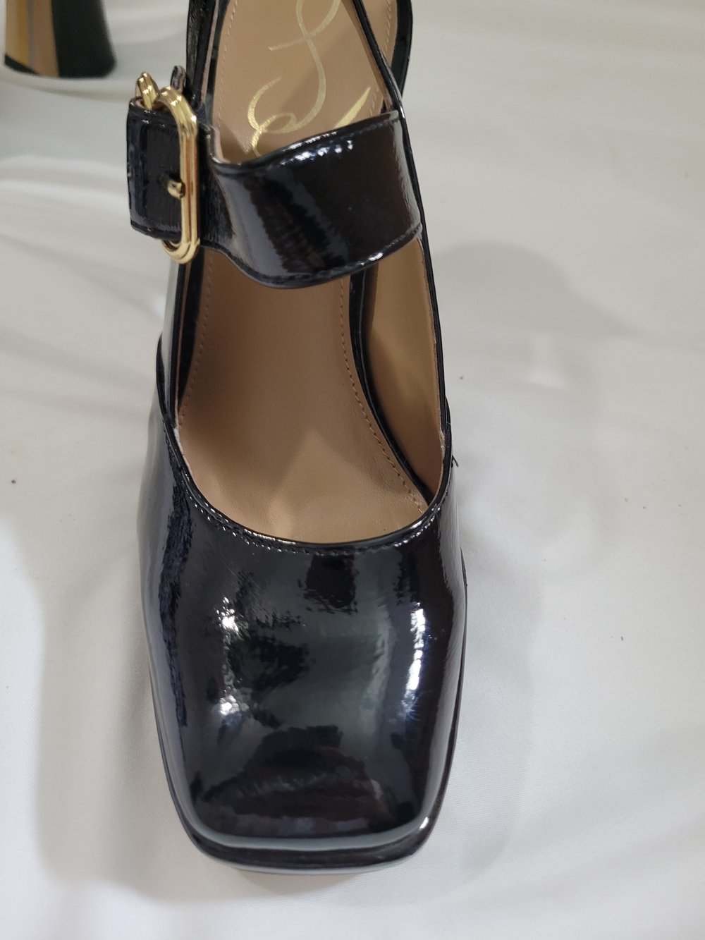 Sam Edelman Black  Slingback Mary Jane Heels with Buckle - Picture 12 of 14
